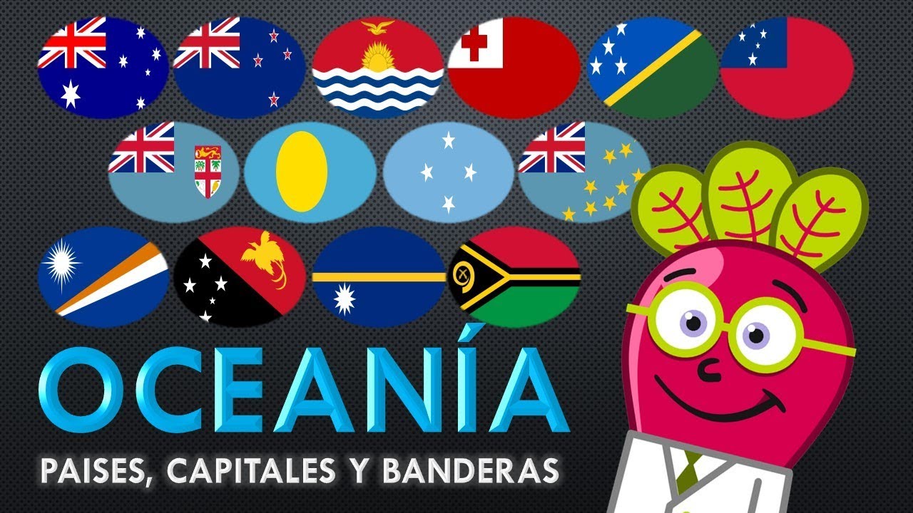 banderas de oceania con sus nombres