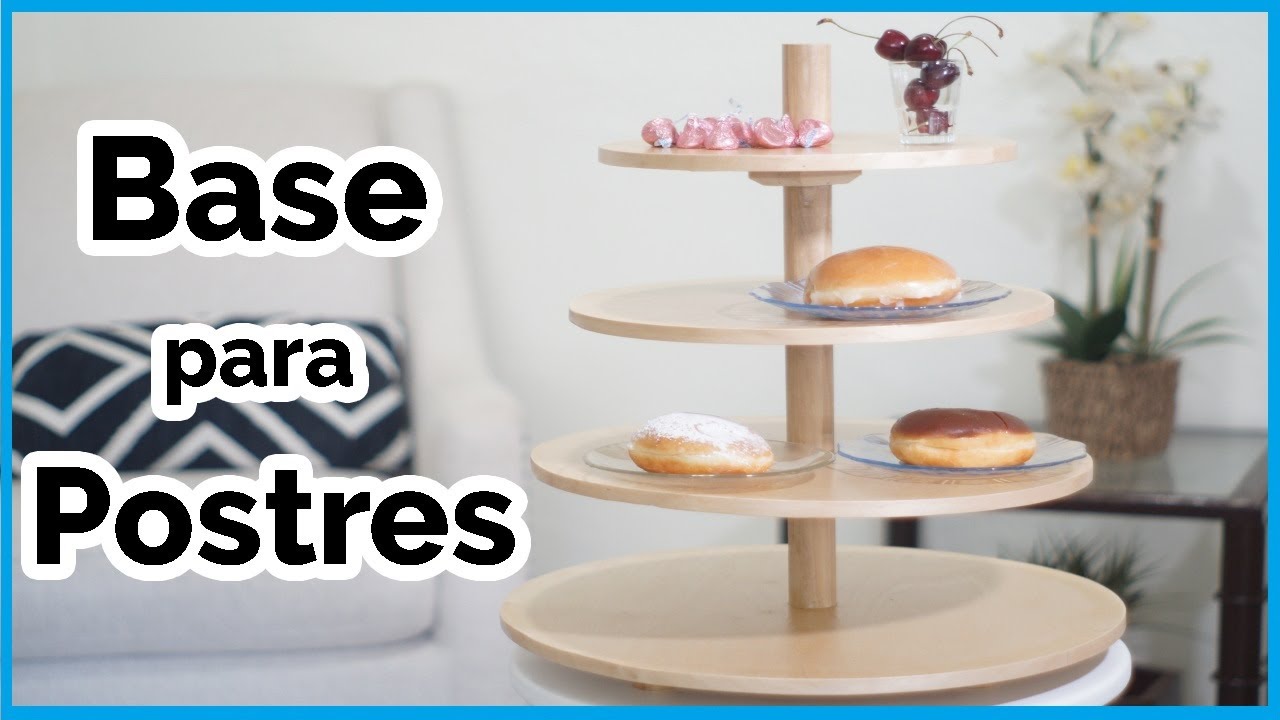 base de cupcakes de madera