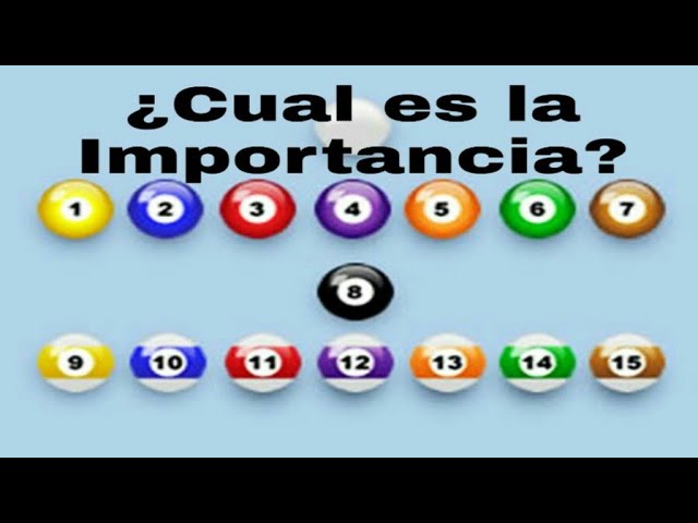 numeros y colores de bolas de billar