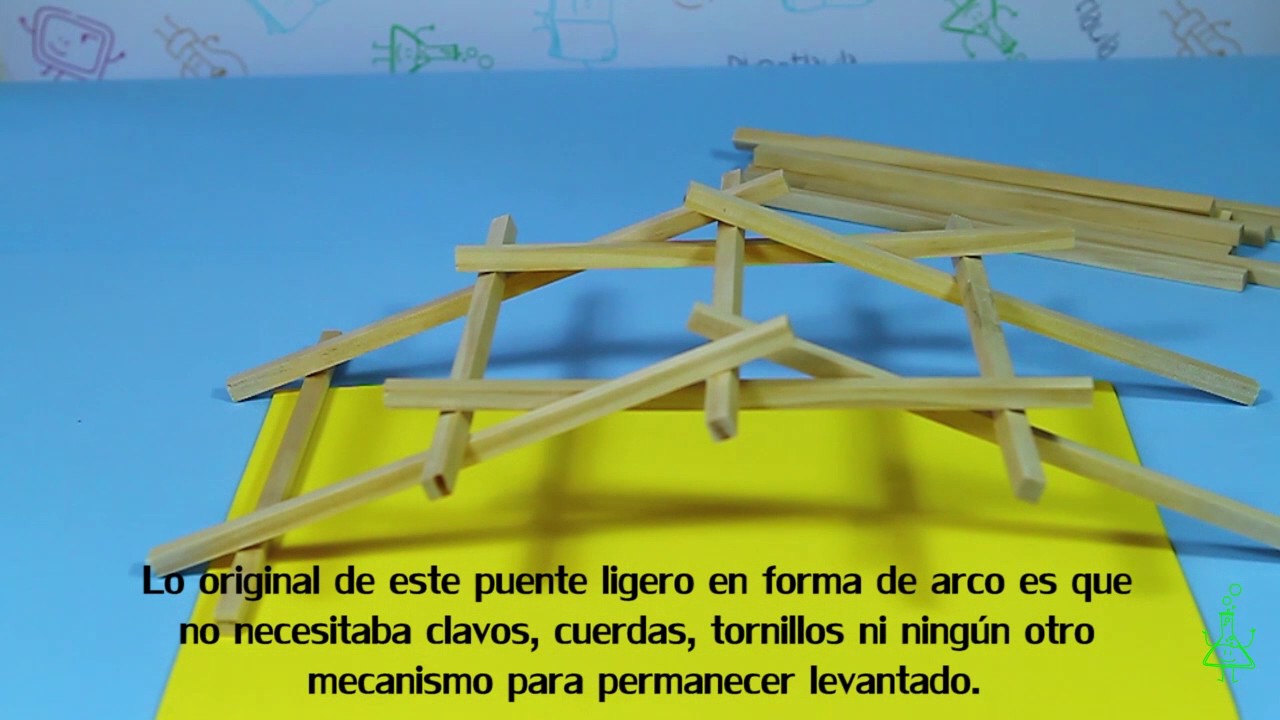puente resistente con palitos de paleta