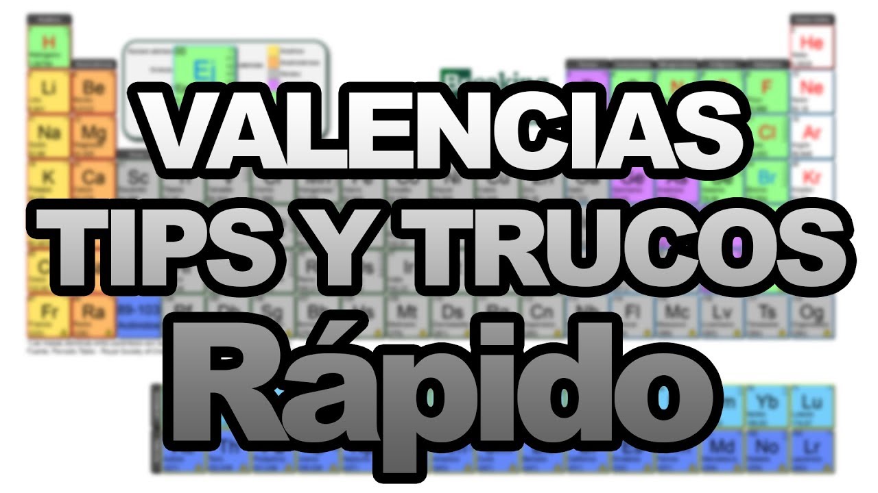 tabla periodica de los elementos con valencias