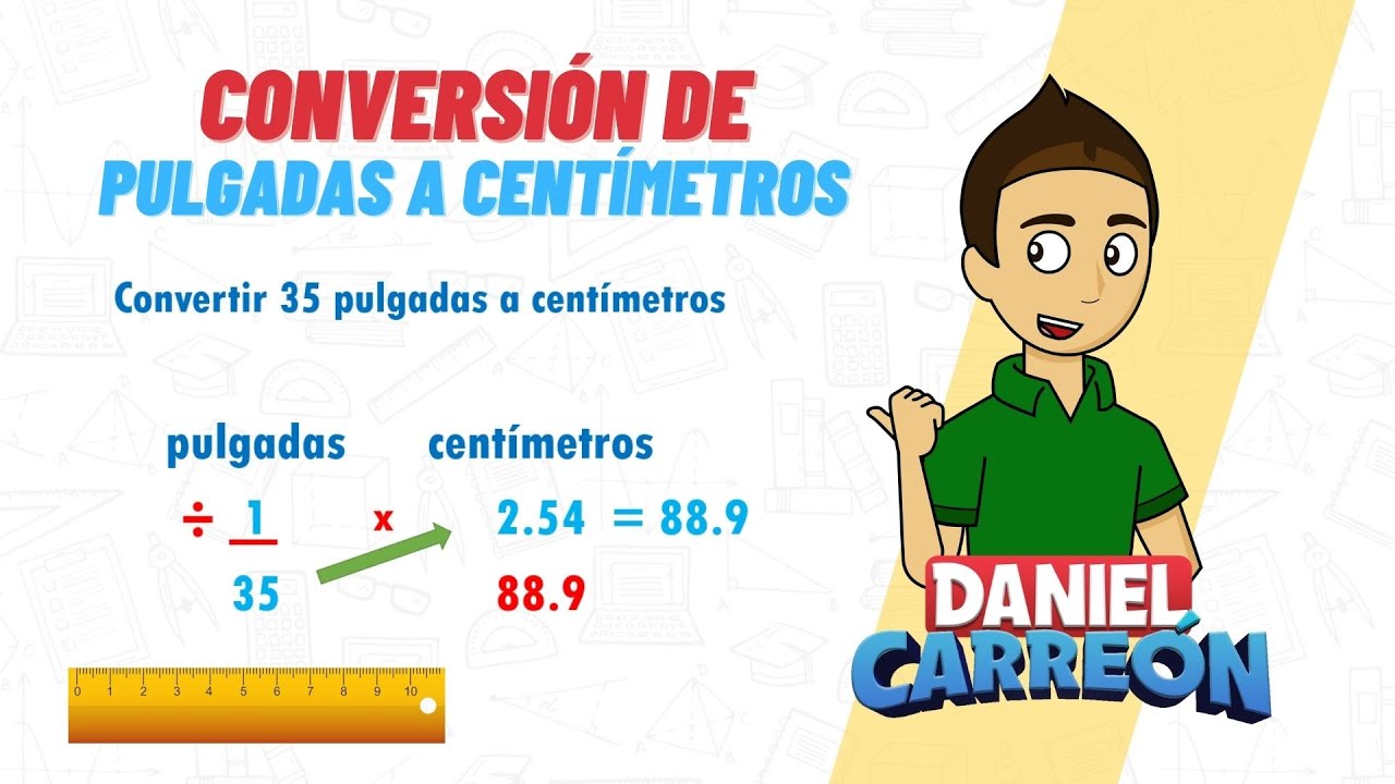 paso de centimetros a pulgadas