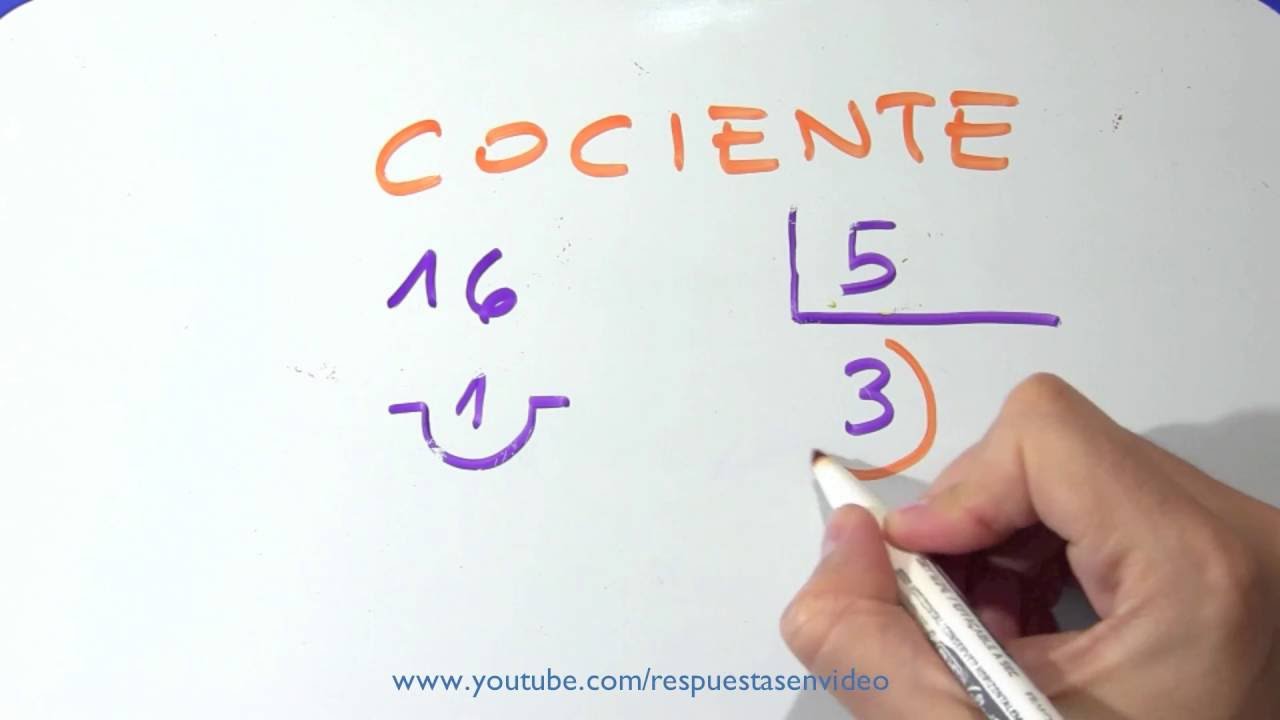 cociente mas resto entre divisor