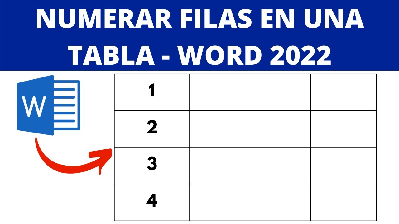 como numerar una tabla en word