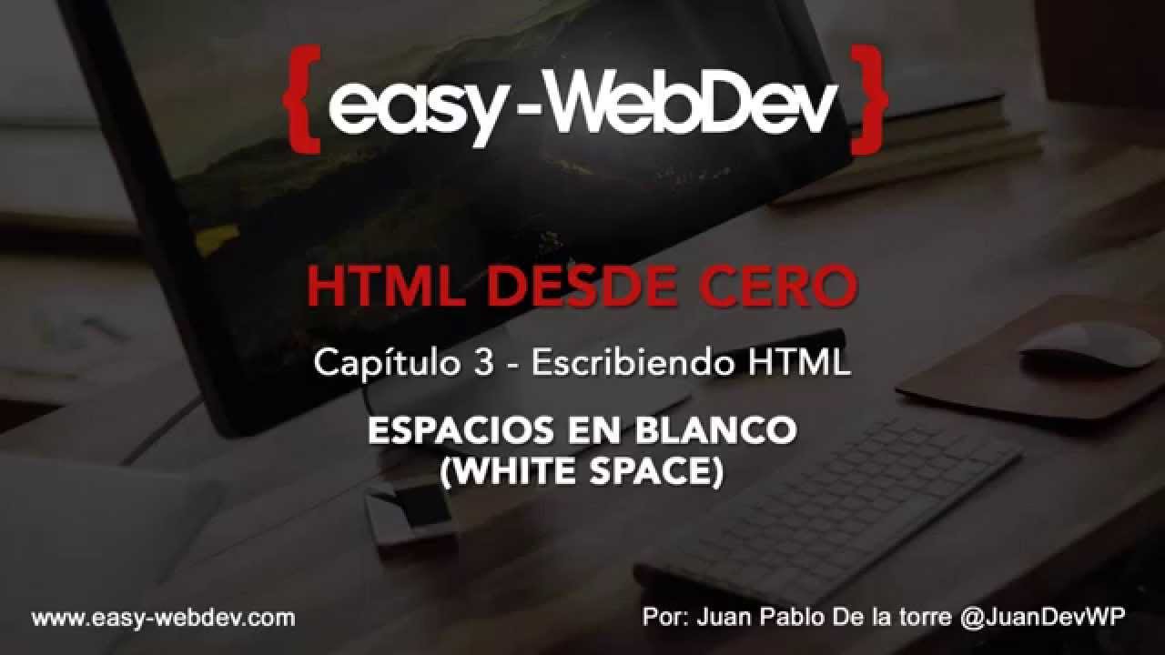 codigo de espacio en html